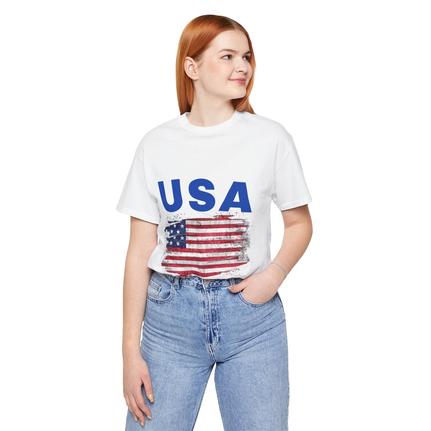 USA Vintage Flag Tee - Unisex Jersey Short Sleeve Shirt