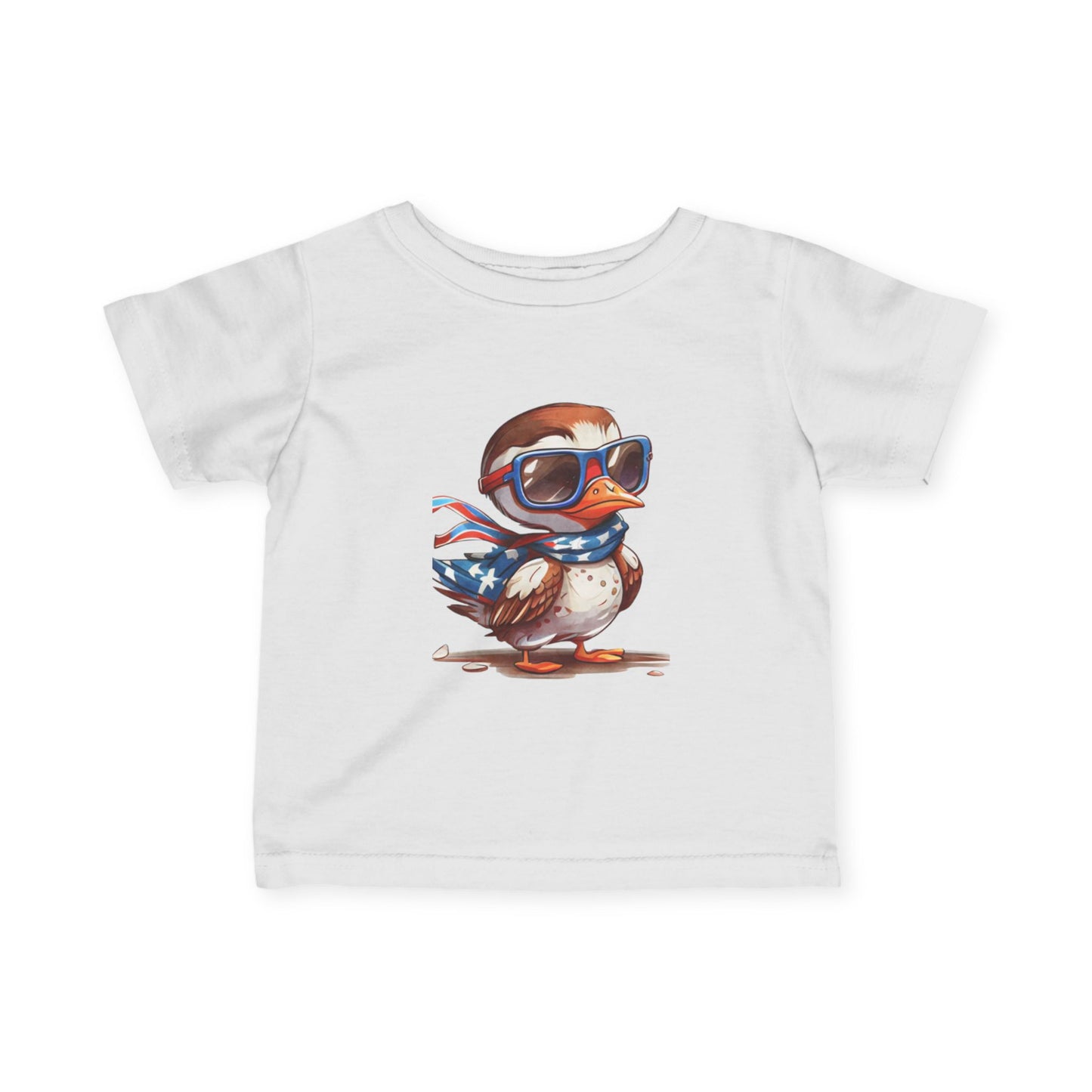 Infant Fine Jersey Tee- Cute Bird Design for Baby Boys & Girls