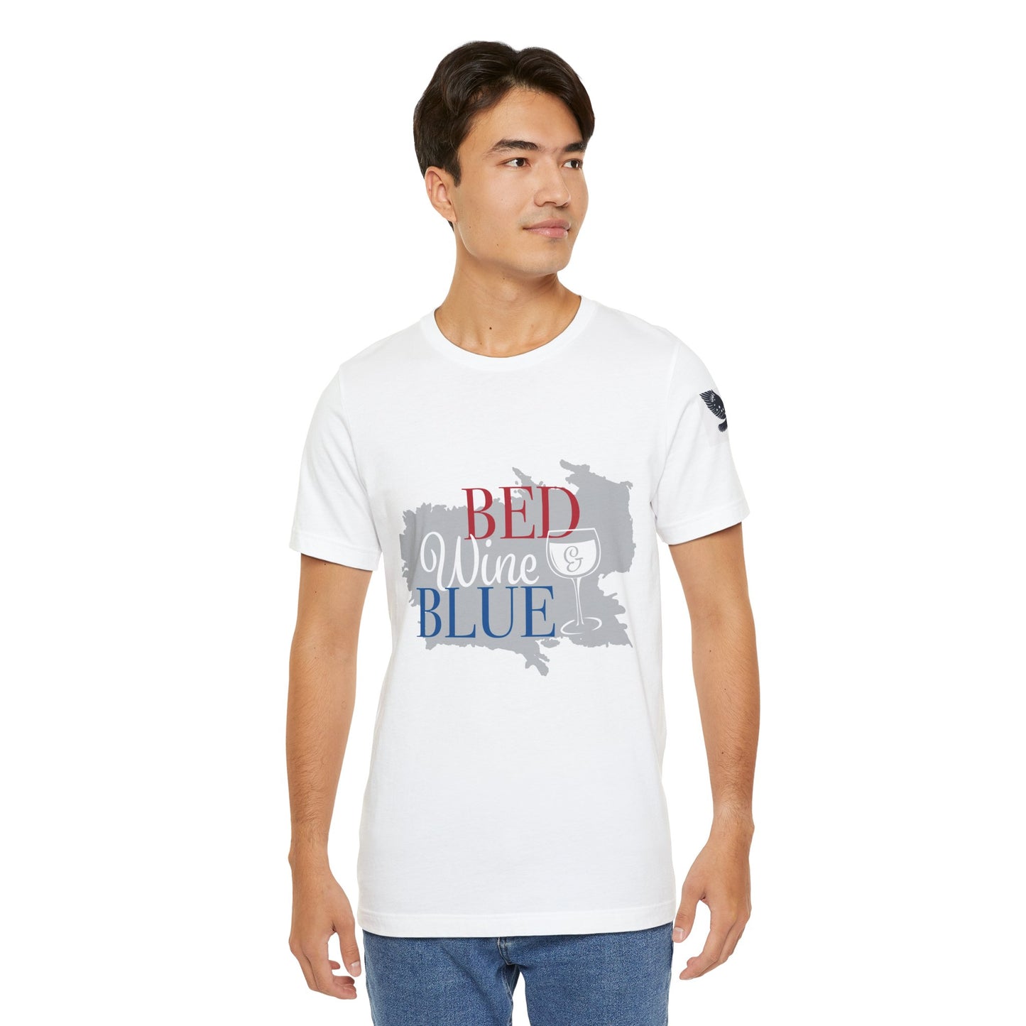 Wine and Blue Short Sleeve Tee
