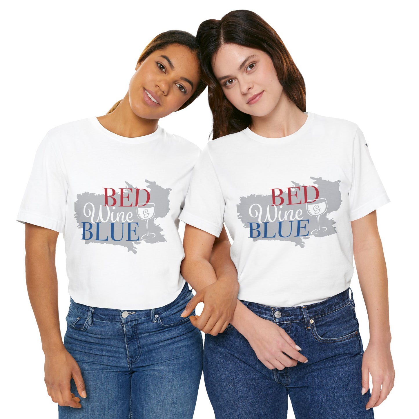 Wine and Blue Short Sleeve Tee