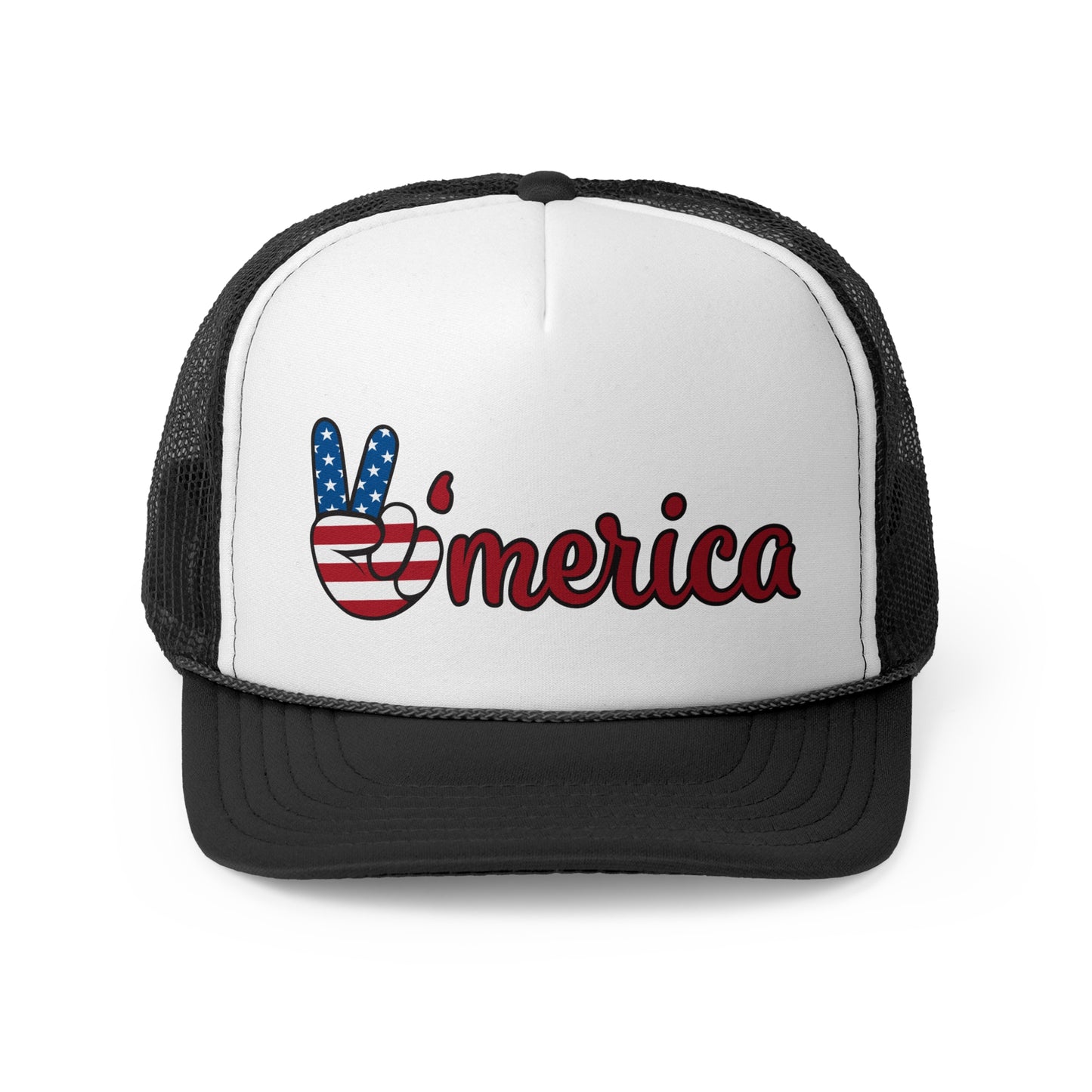 Patriotic Trucker Cap with 'Merica Design