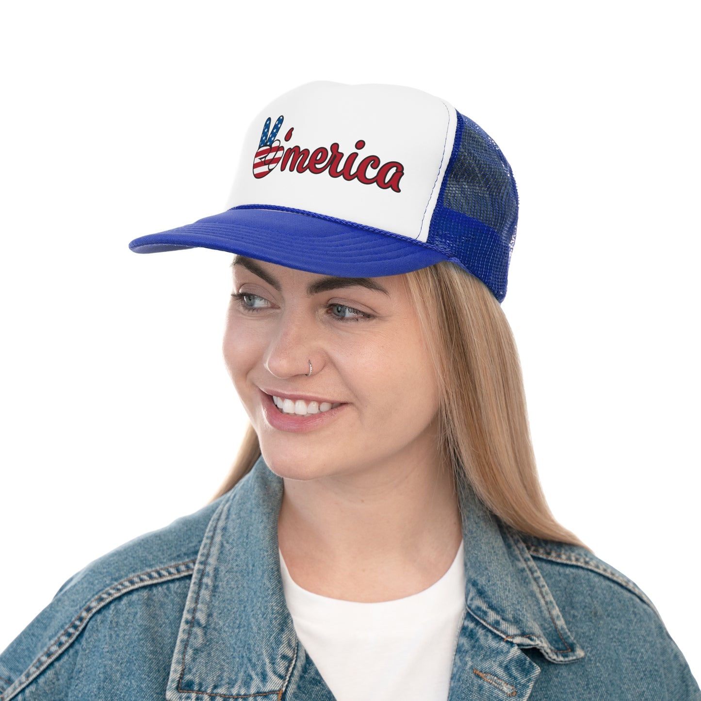 Patriotic Trucker Cap with 'Merica Design