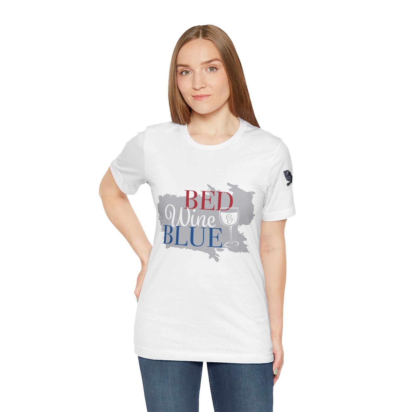 Wine and Blue Short Sleeve Tee