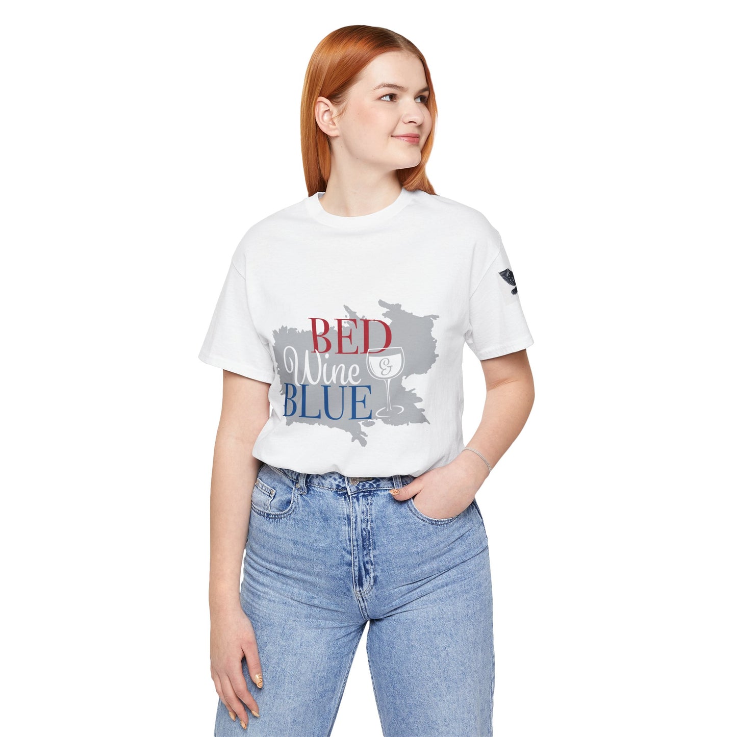 Wine and Blue Short Sleeve Tee
