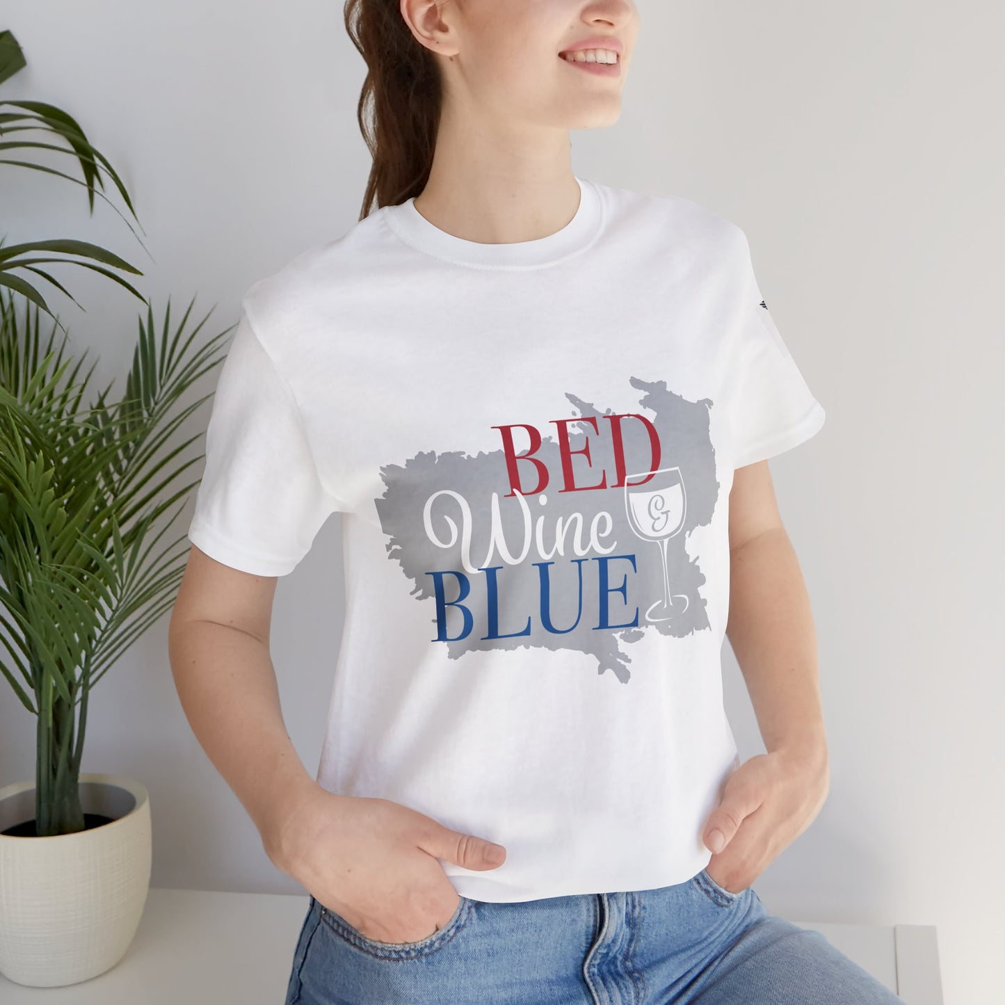 Wine and Blue Short Sleeve Tee